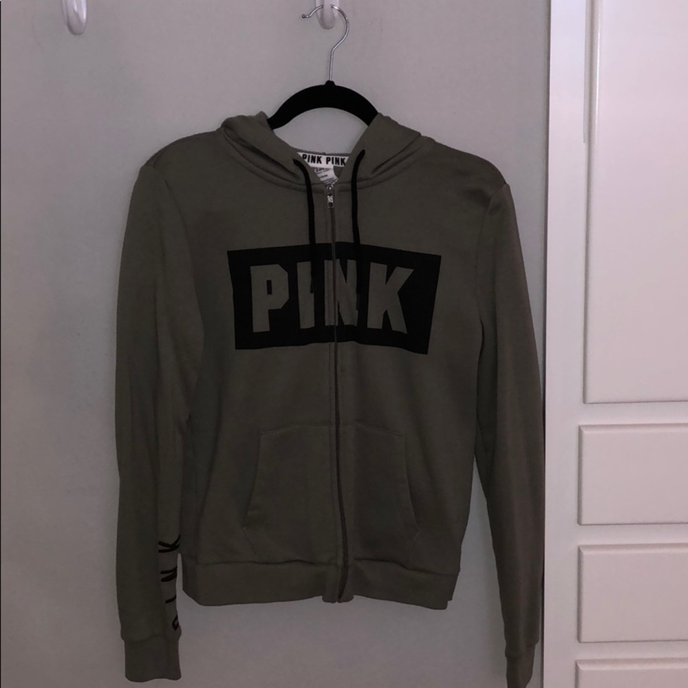 Pink Olive Green Hoodie
